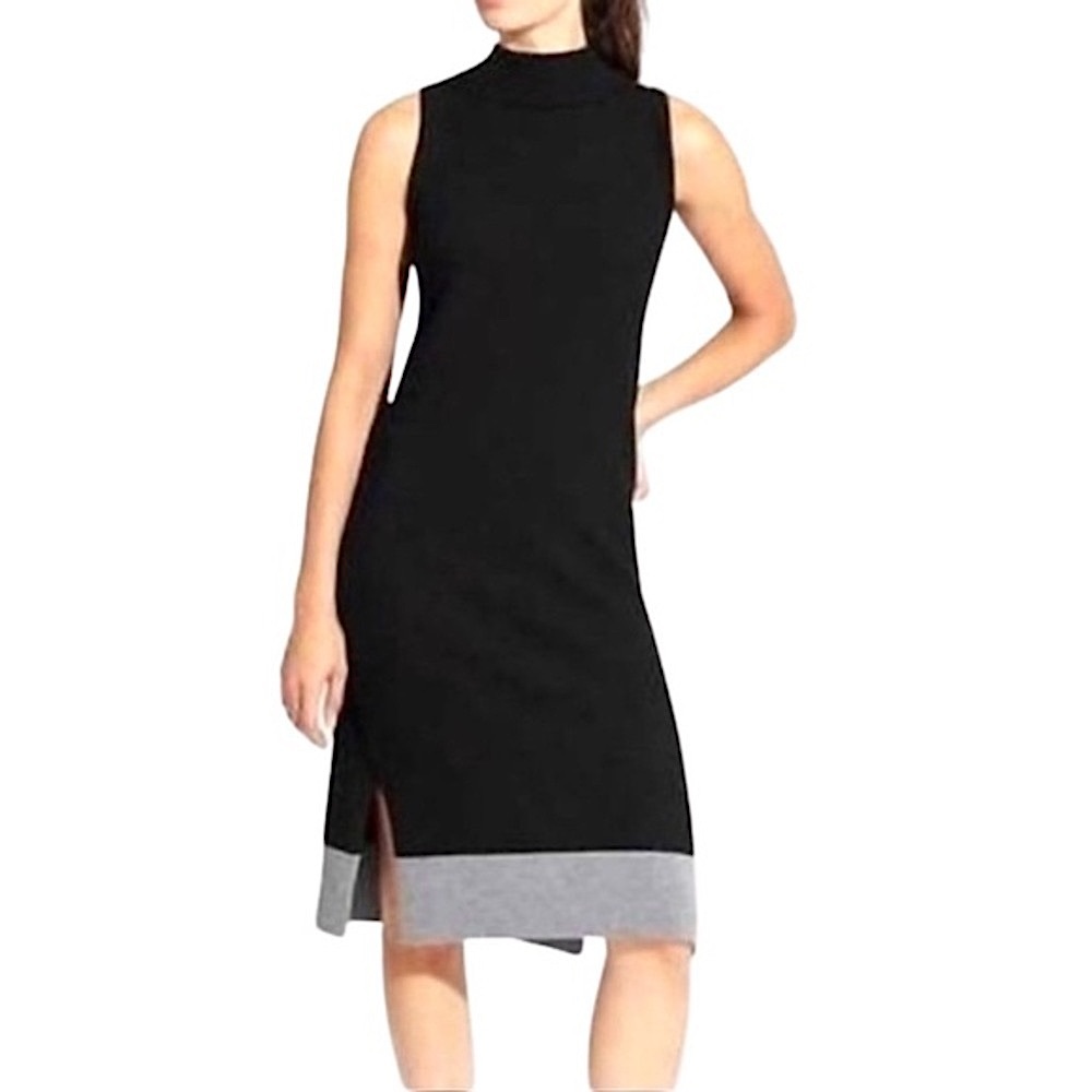 ATHLETA Winterlude Wool Blend
Ribbed Knit Sweater Dress Mock Neck
Midi S